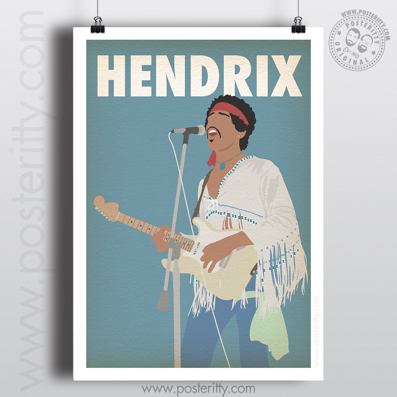 Jimi Hendrix Music Icon - Minimalist Poster