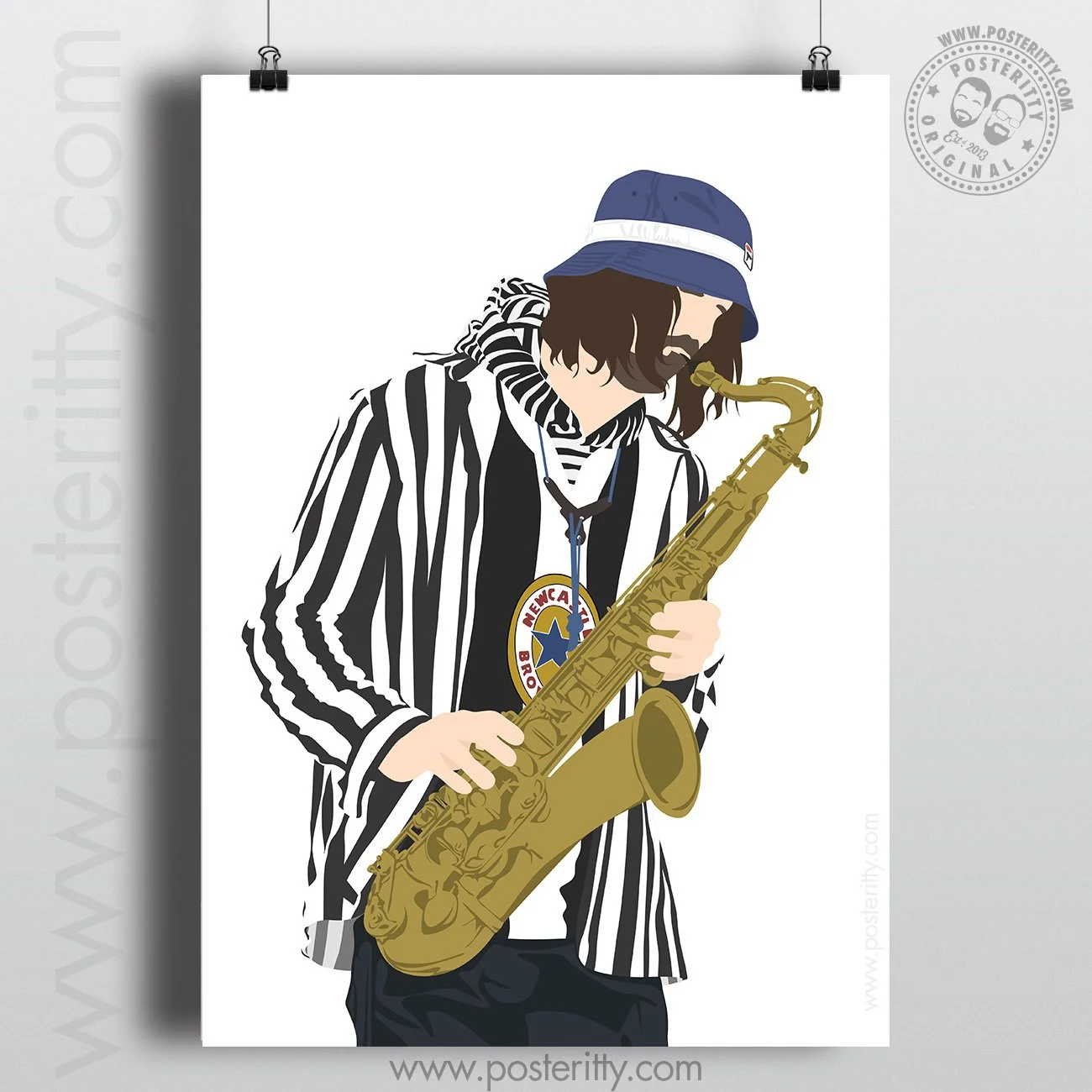 Johnny 'Blue Hat' Davis  - Minimalist Poster