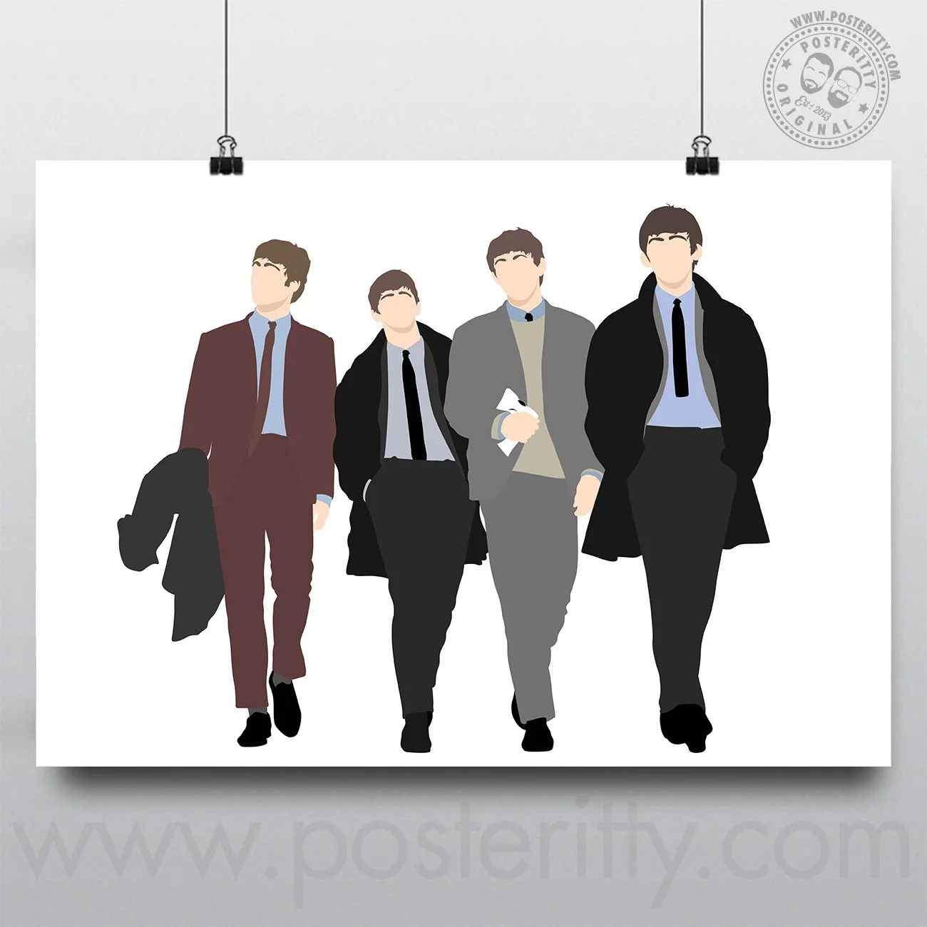The Beatles (Walking) - Minimalist Band Poster