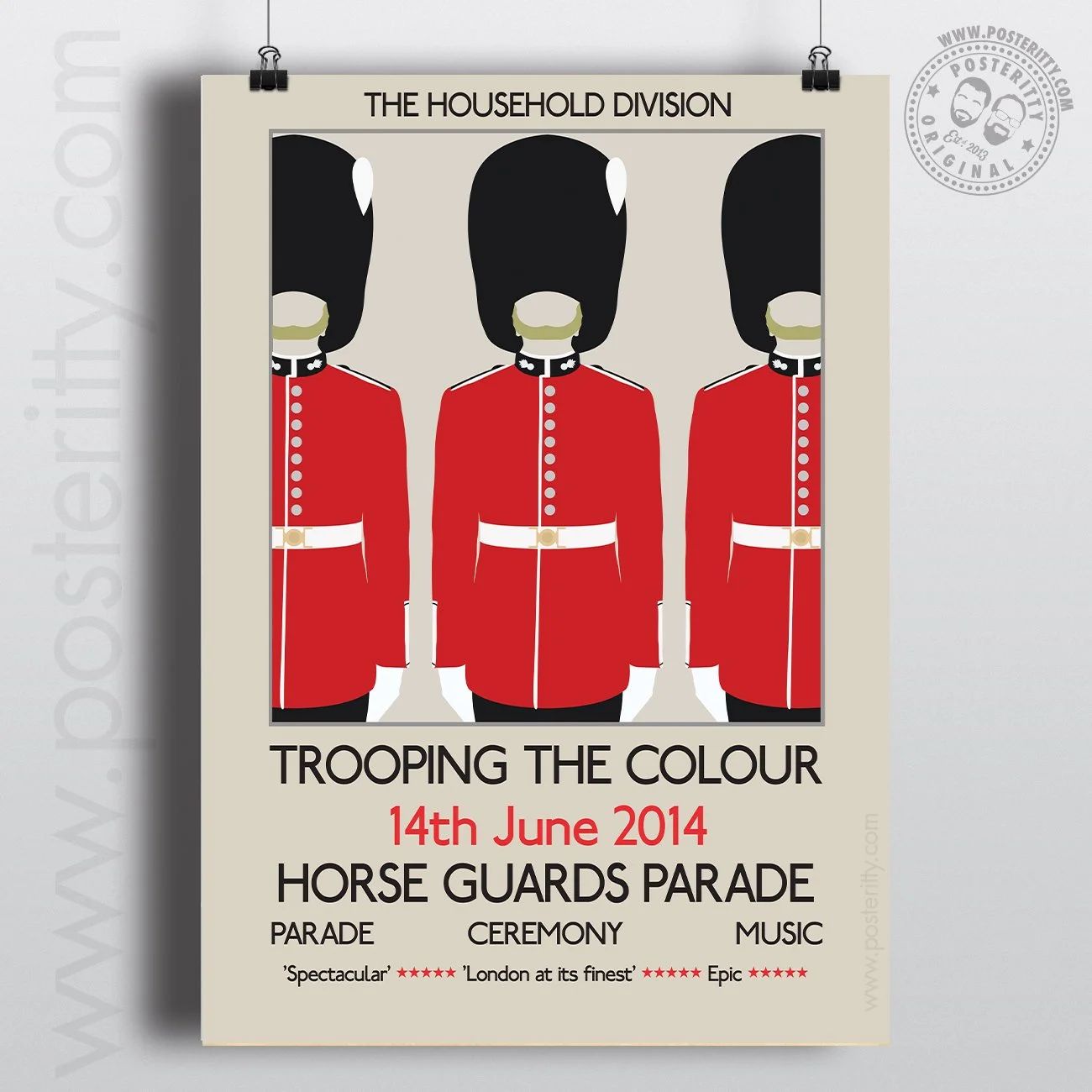 The Household Division - Trooping The Colour Poster (Queens Birthday Parade) 2014