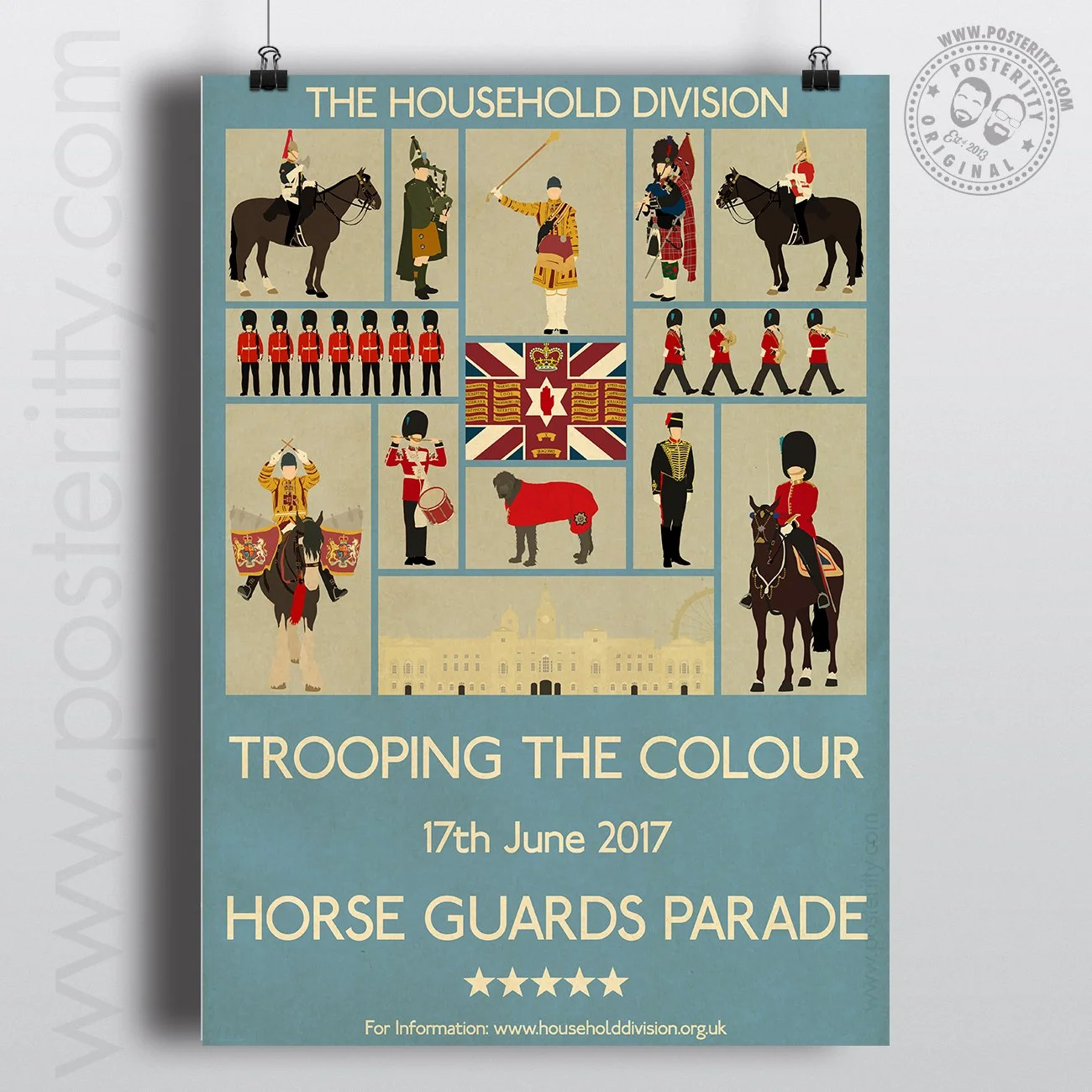 The Household Division - Trooping The Colour Poster (Queens Birthday Parade) 2017