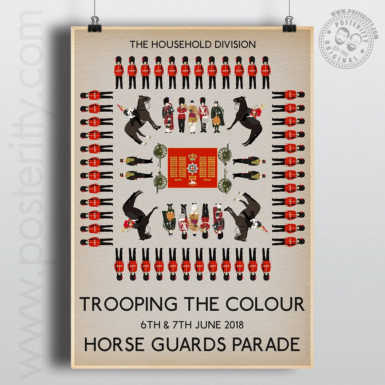 The Household Division - Trooping The Colour Poster (Queens Birthday Parade) 2018