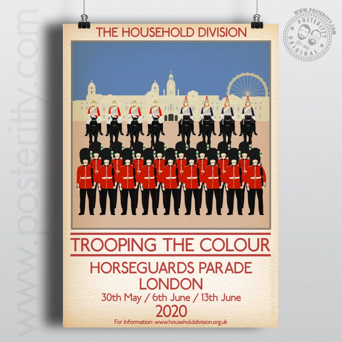 The Household Division - Trooping The Colour Poster (Queens Birthday Parade) 2020