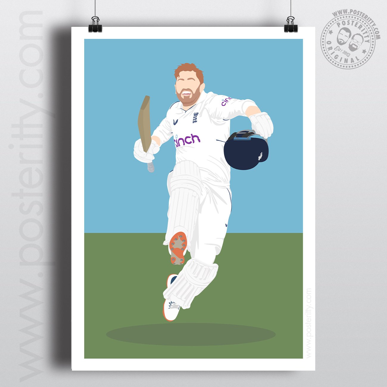 Jonny Bairstow - England Cricket Icons - Minimalist Poster