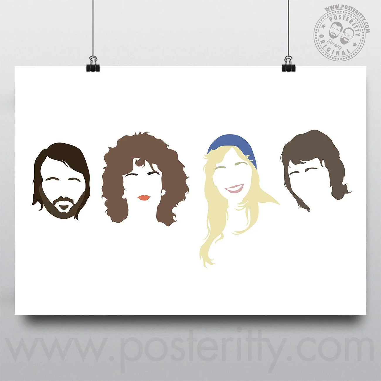 ABBA - Minimalist Silhouette Heads Poster