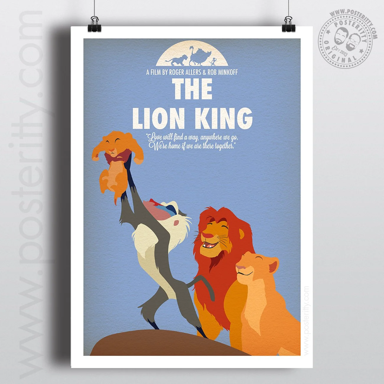Lion King (Pride Rock) - Minimal Movie Poster