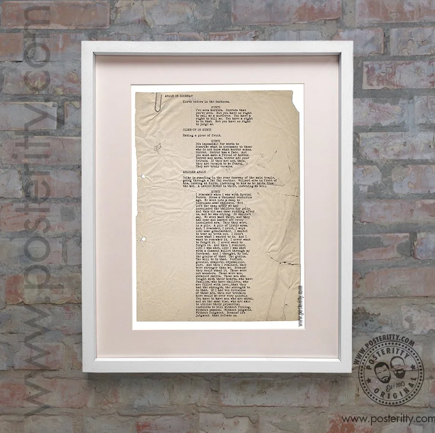 Apocalypse Now - Iconic Scenes Recreated Script Print — Posteritty, image size:890x887