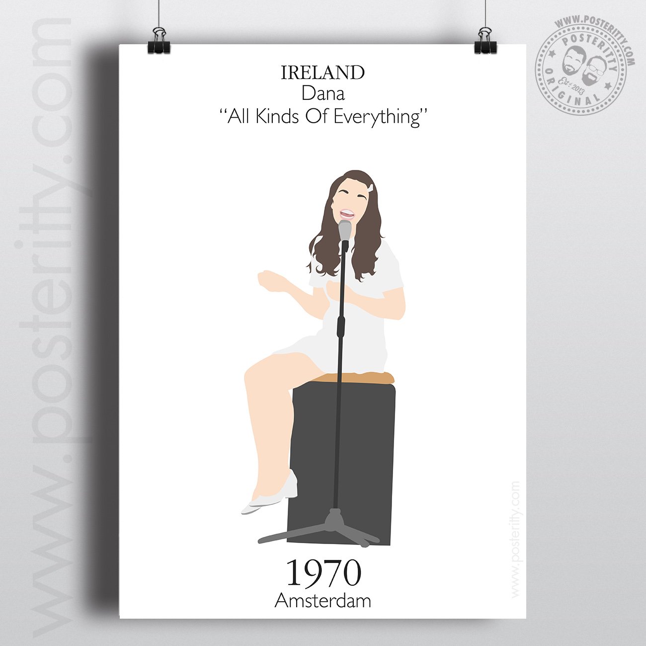 Dana 1970 Eurovision Song Contest Winner Minimalist Poster — Posteritty 