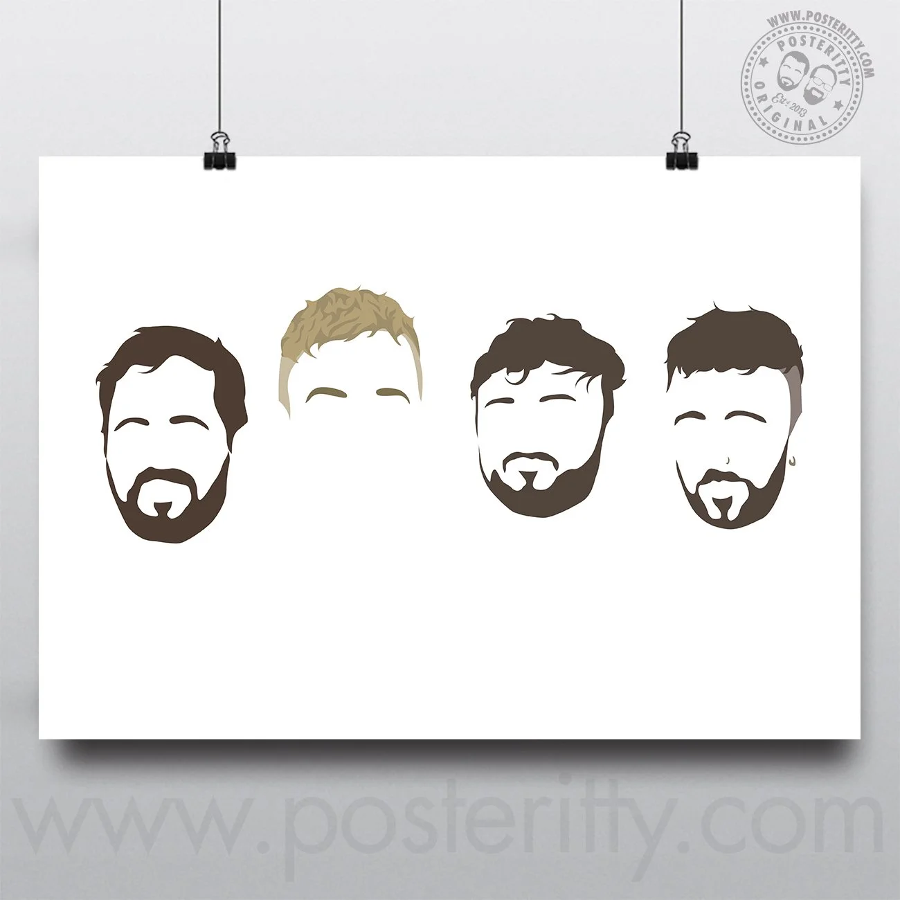 The Reytons - Minimalist Silhouette Heads Poster