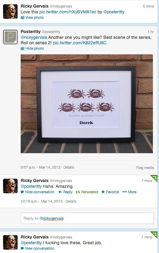 Framed picture on brick wall featuring six stylized crab illustrations with labels, the names of the crabs are 'BOLD,' 'OK,' 'TWAI,' 'GORE,' 'W S,' and 'TIT.'