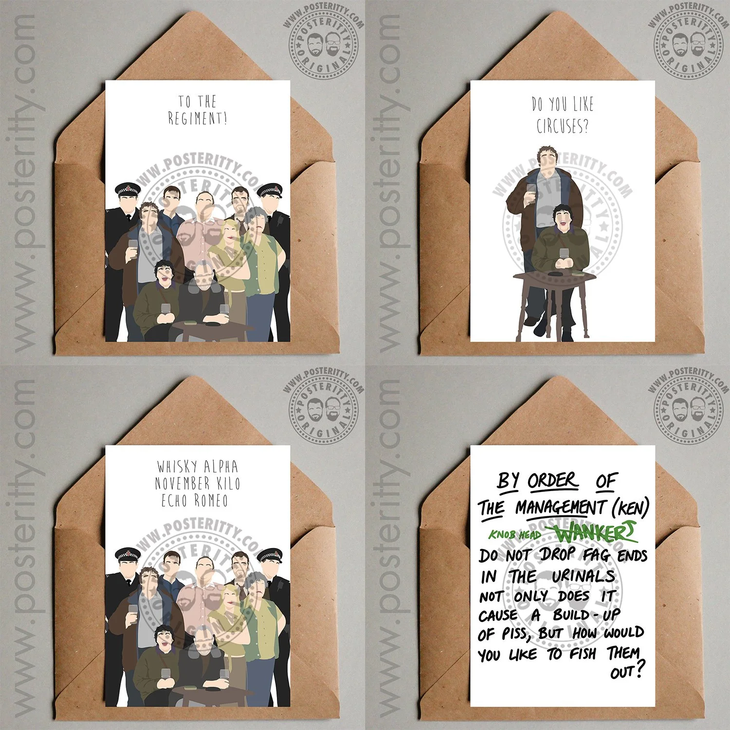 Early Doors (Sitcom Quotes) - Minimalist Greeting Card, Posters & Prints