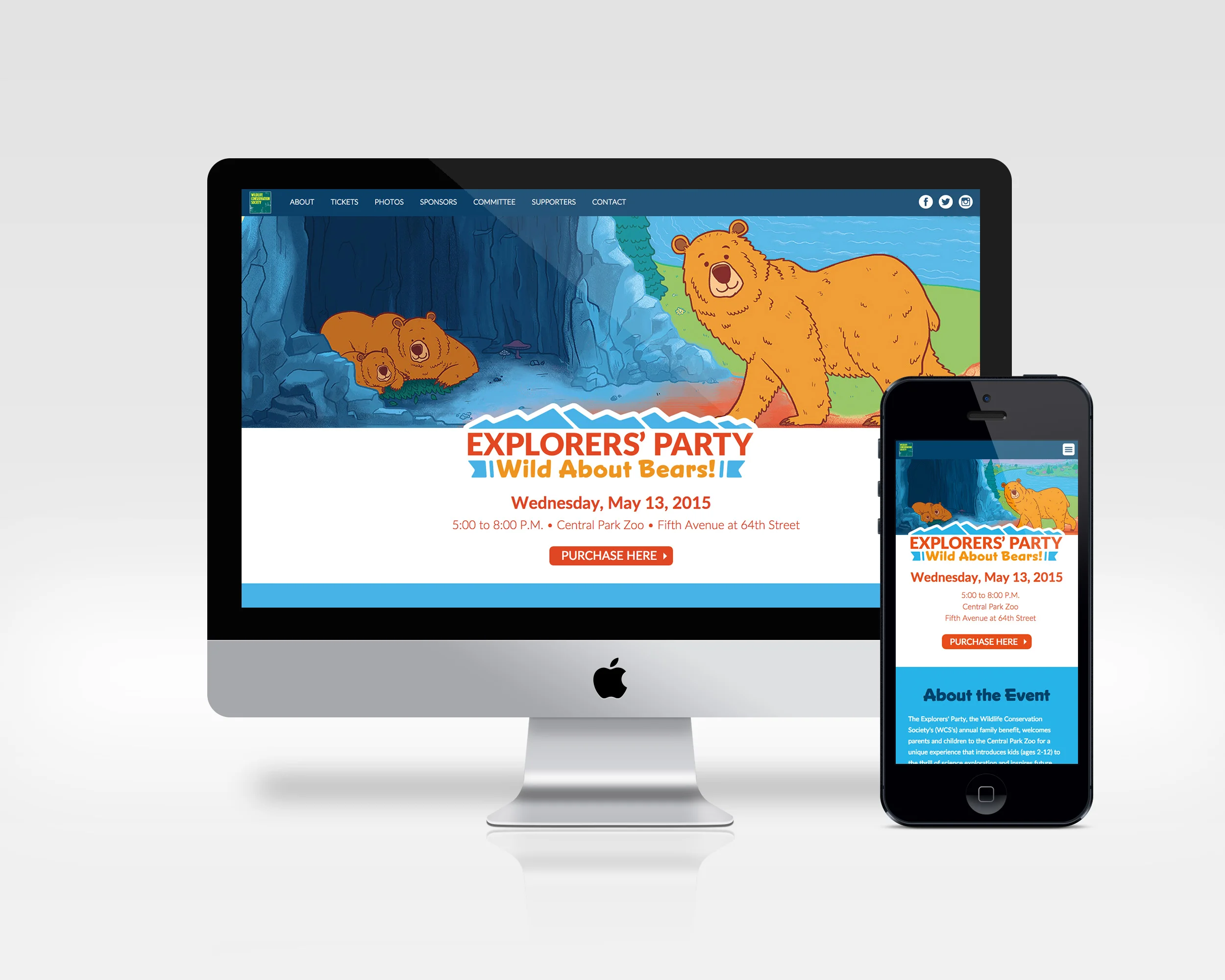 explorers' party art direction, ux, development Microsite for annual fundraising event at the Central Park Zoo. View Project