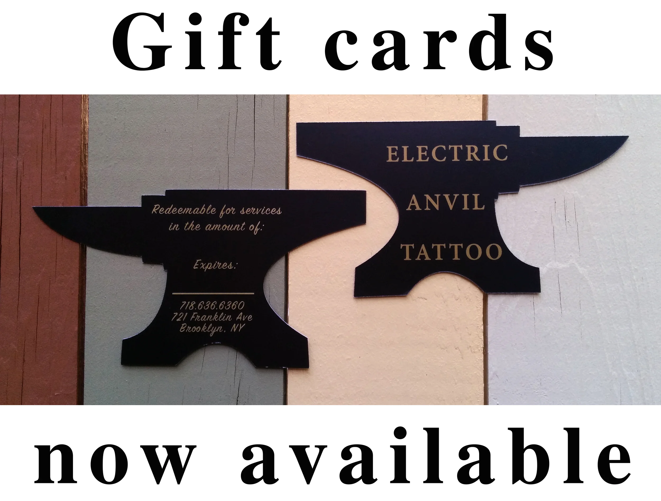 Gifts cards have arrived. Stop by the shop and get your loved ones what they really want this holiday. The perfect gift for your estranged step uncle who already has everything he could possibly need.