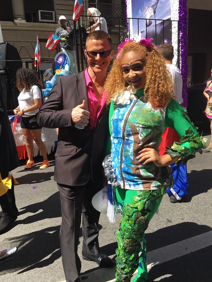 One of the many beautiful costumes we encountered along the parade route!!