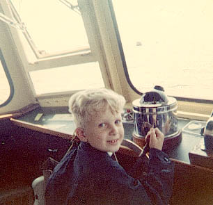 Henry Jr. at the helm of Launch 5 for the first time