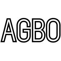 The image displays the word 'AGBO' in bold, black, uppercase letters.