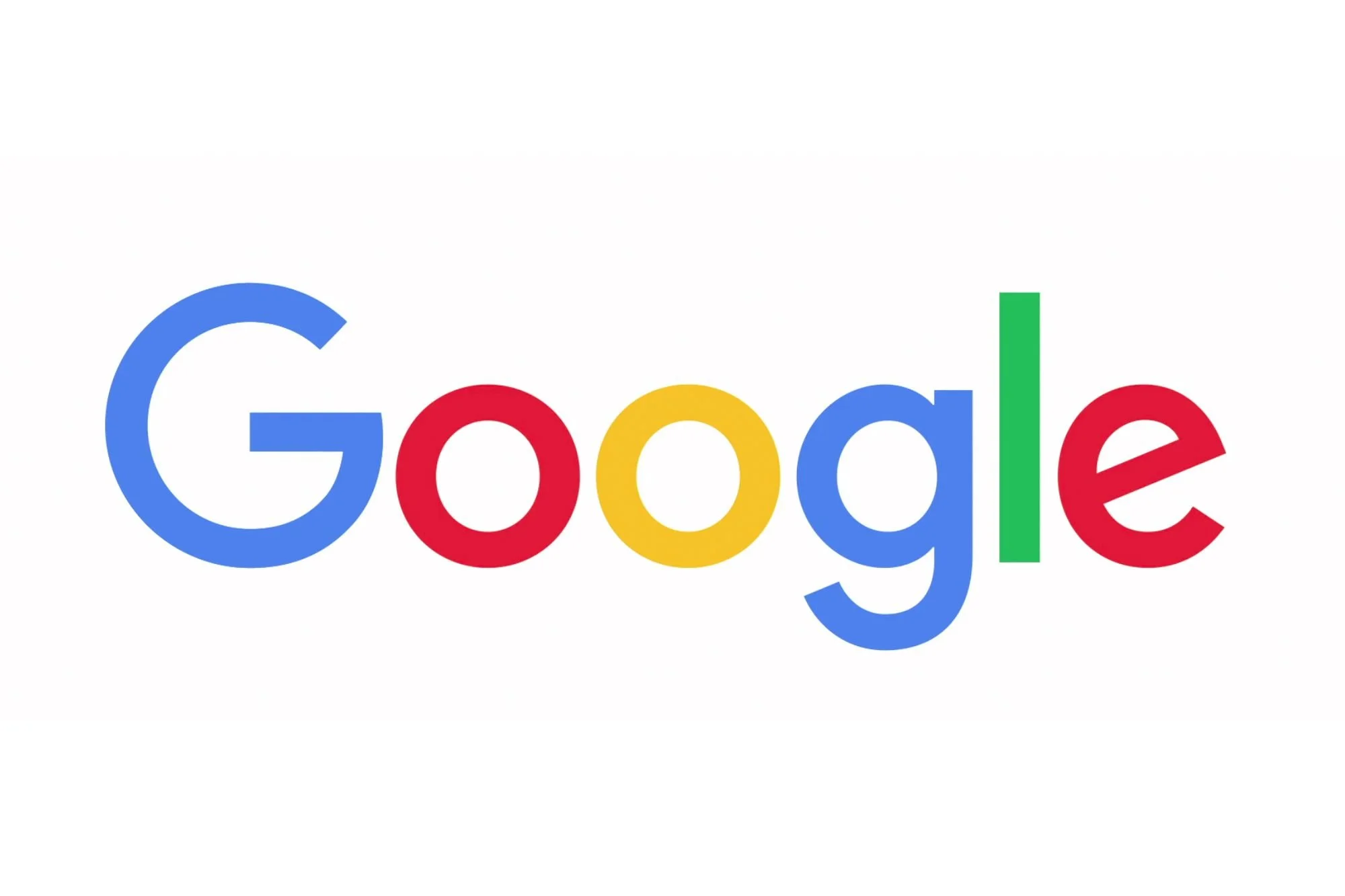 Google logo with colorful letters in blue, red, yellow, and green on a white background.