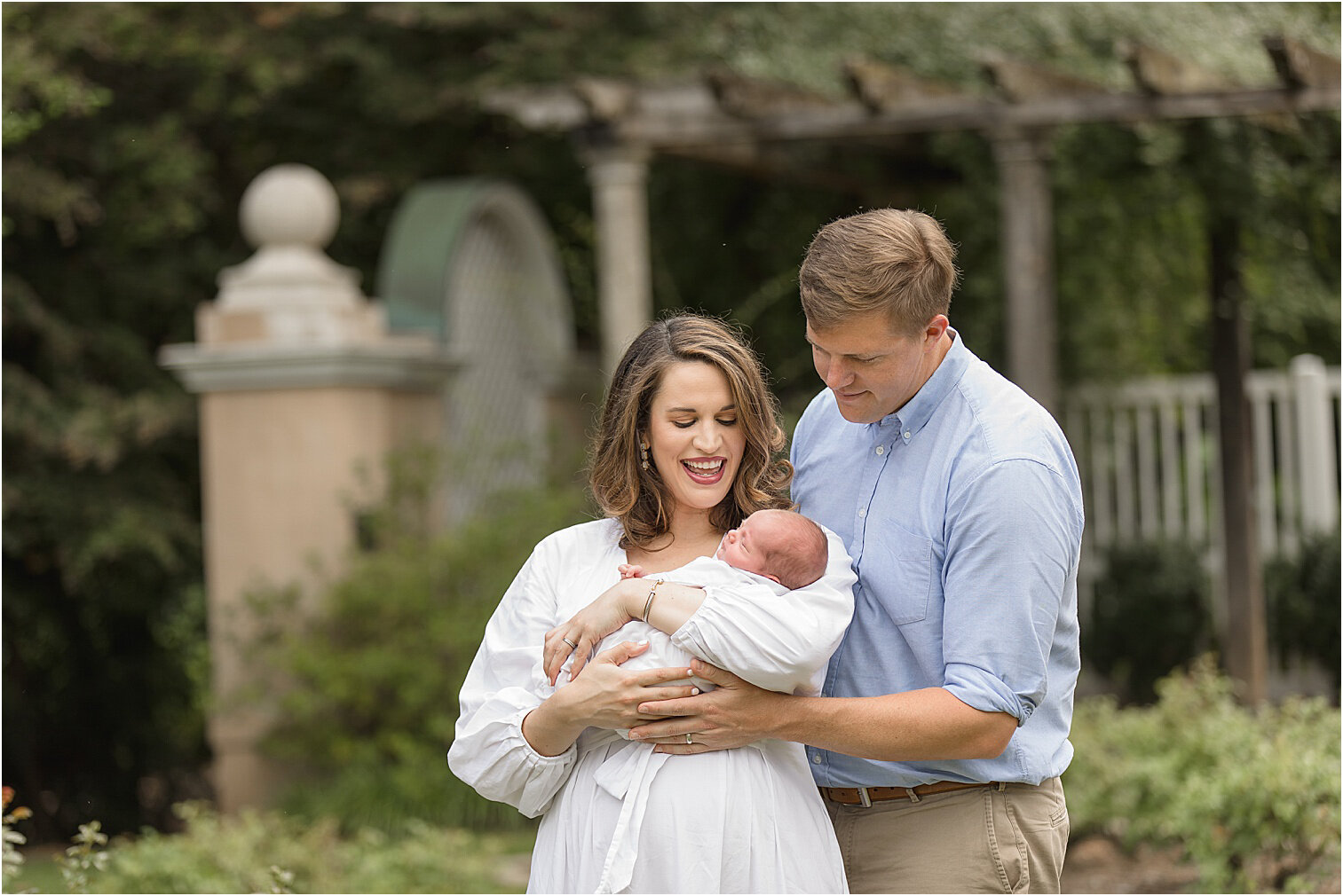 Baby John & Parent Posing | Newborn Family Photography