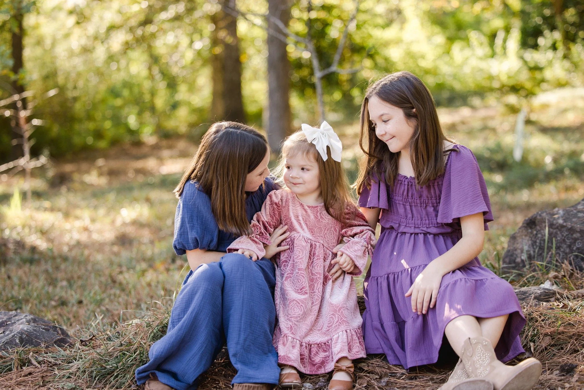 The sweetest sisters in their beautiful Fall dresses!