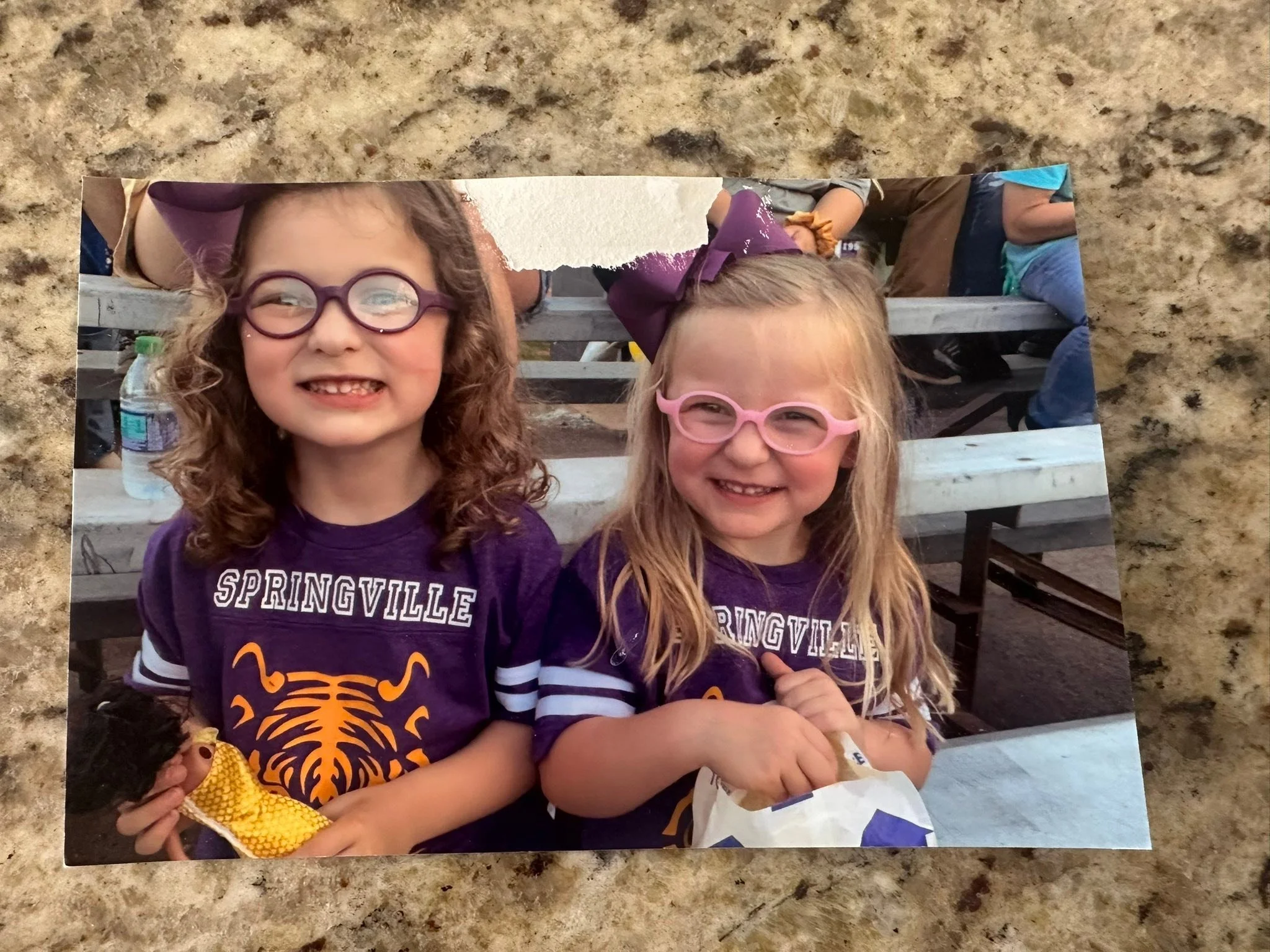 Age 3 at their first SVL softball game and then last night .. Man time sure flies.. I feel like we&rsquo;re going to blink and they will be out on the big field🥹🐯🥎