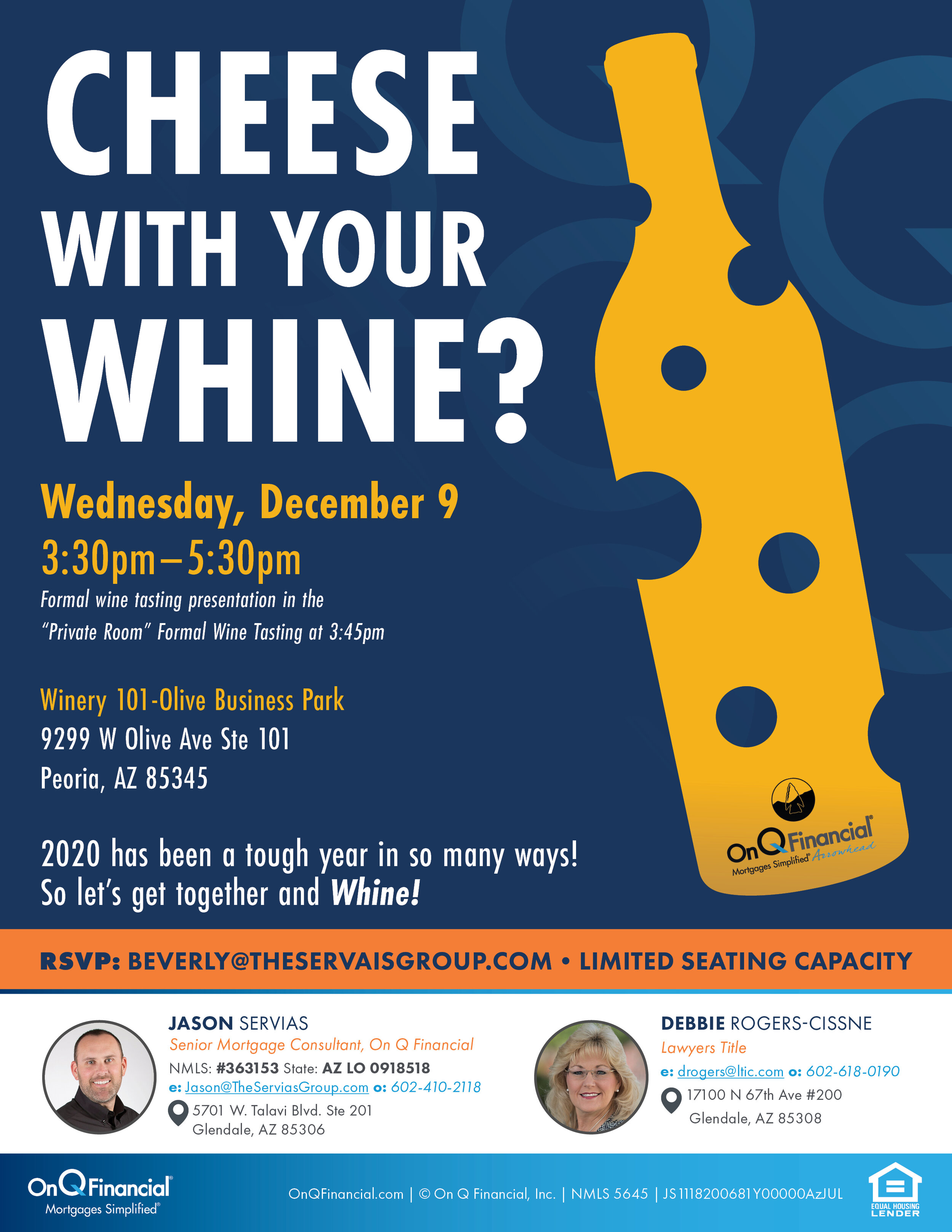 OnQ Financial, Event Flyer