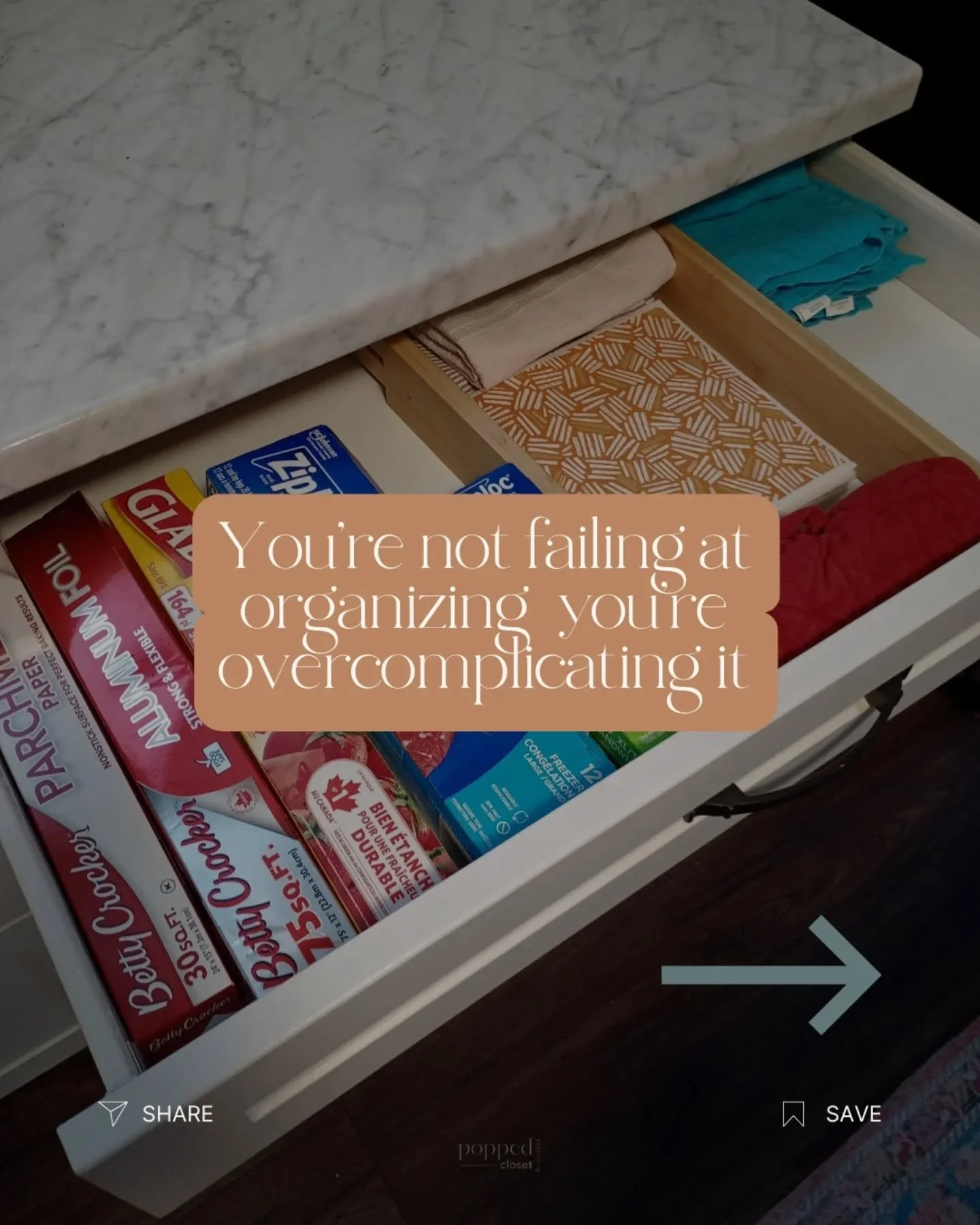 You're not bad at organizing, you&rsquo;re just being told it has to be harder than it does.

Most homes don&rsquo;t need:
&bull; more products
&bull; more rules
&bull; more motivation

They need fewer decisions and clearer systems.

When organizing 
