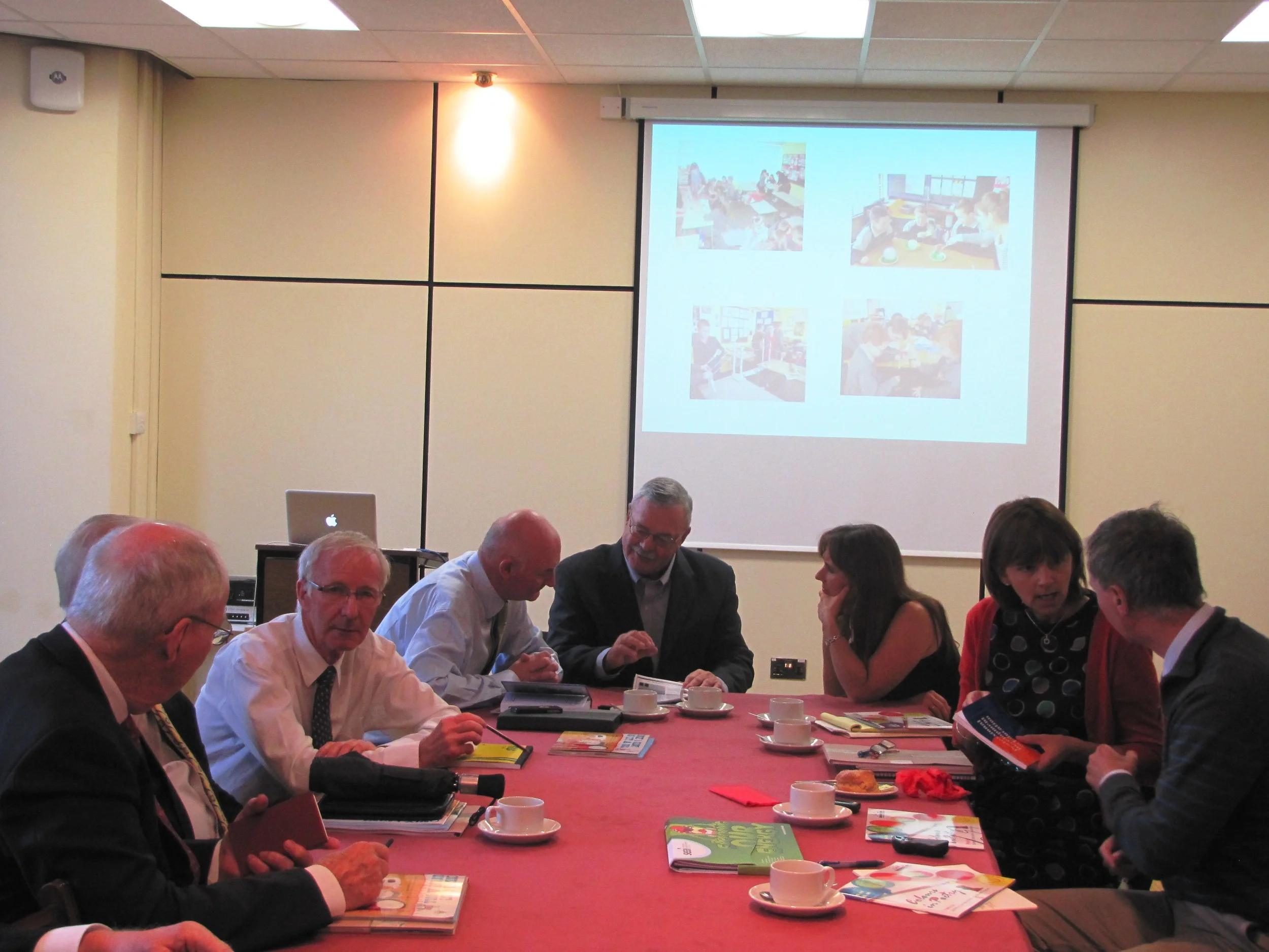 Board Members meet with St. Patrick's College Staff during the summer 2014 Leadership Mission