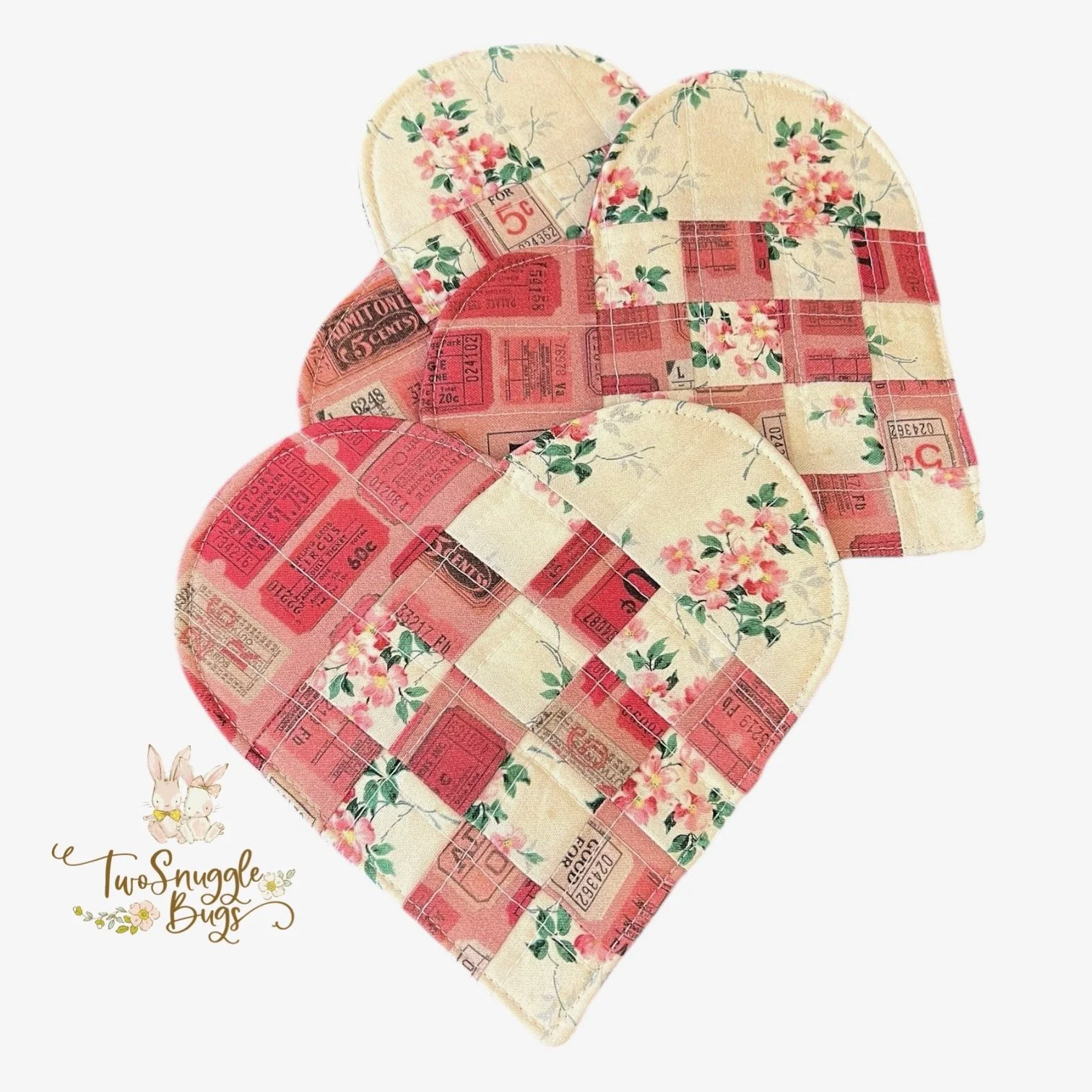 Quilted Heart Mug Rug