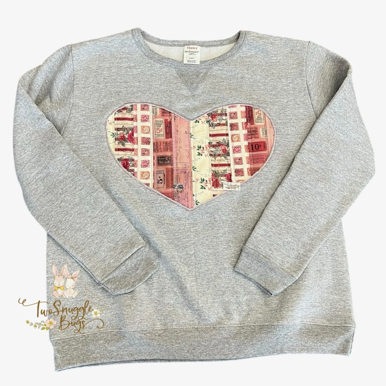 Heart Quilted Comfort Crew