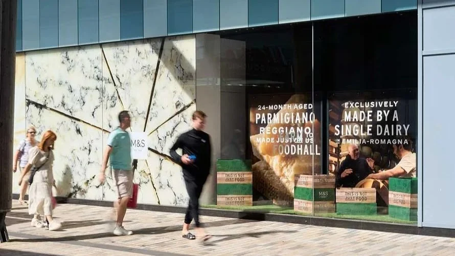 Marks and Spencer Farm to Foodhall Windows Parmesan