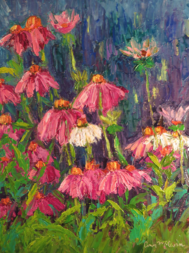 Coneflowers 8 X 10 Oil on Linen © Ann McCann 2015