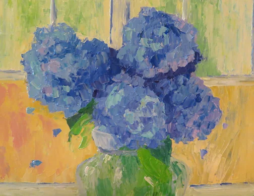Hydrangeas by the Window by Ann McCann (c) 2015