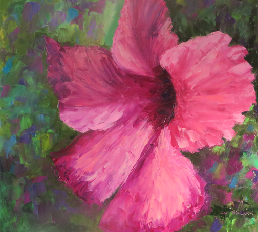 Giant Pink Hibiscus by Ann McCann (c) 2015