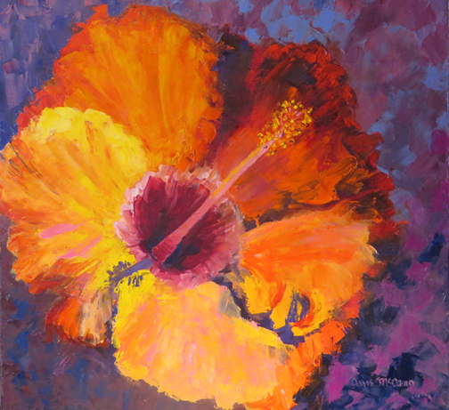 Giant Orange Hibiscus by Ann McCann (c) 2015