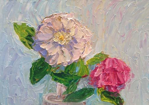 White & Pink Roses (c)Ann McCann 2015