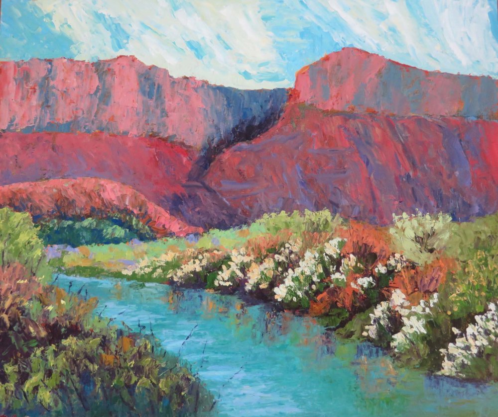 "White Flower Valley" by Ann McCann 20 X 24 Oil (2017)