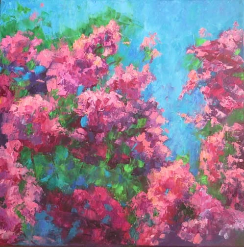 "Crape Sky" 20 X 20 Oil (c) Ann McCann 2017