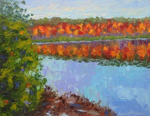 Fall at Echo Lake 9 X 12 Oil (c) Ann McCann 2018