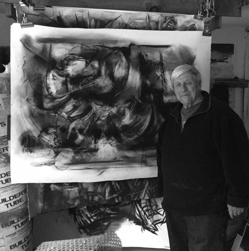 Peter in his studio in Worthington, MA.