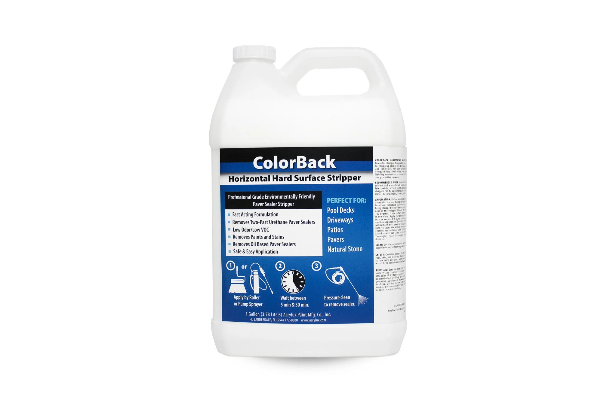 Colerback Colorback Paver Sealer Stripper — Acrylux Paint