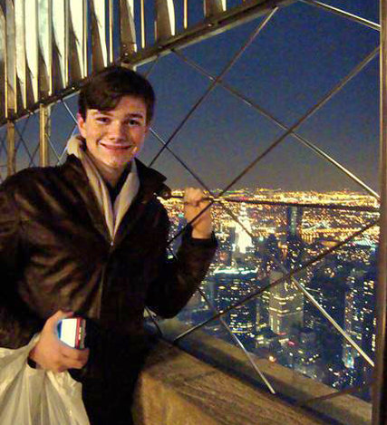 Mr. Colfer on his first visit to New York.