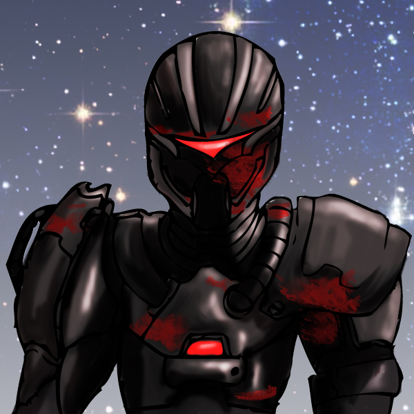 An illustration of Zack's player character, Brolly.