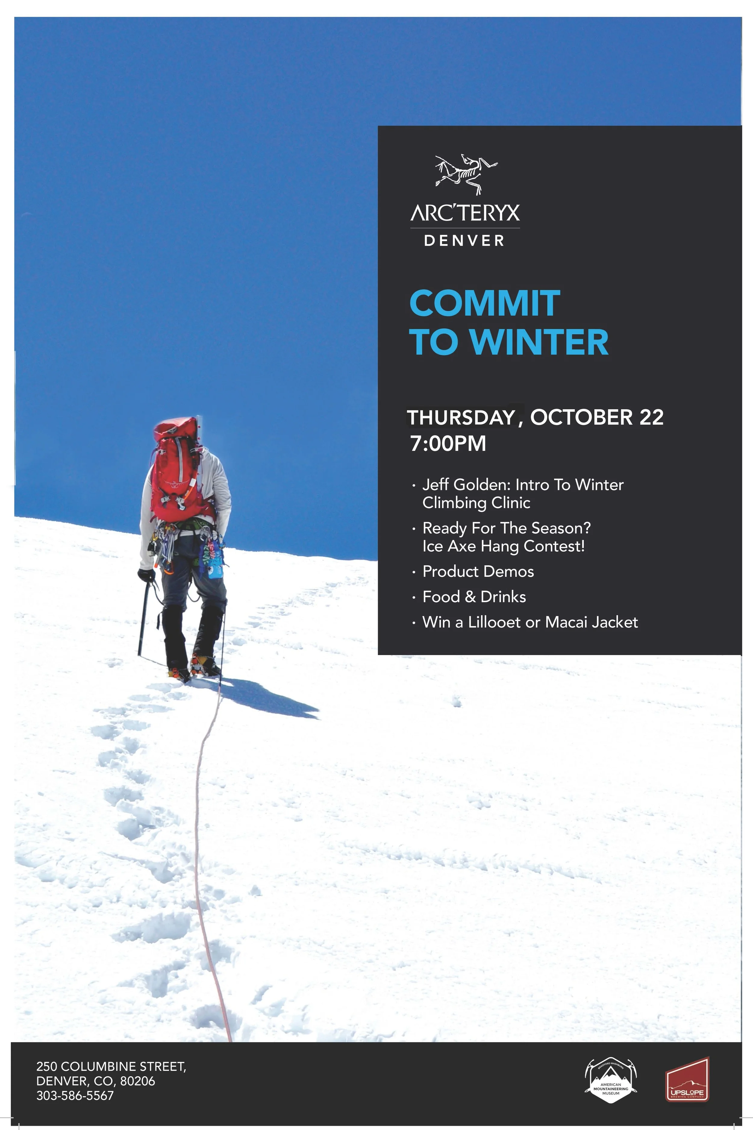 Commit to Winter with Arc'teryx Denver