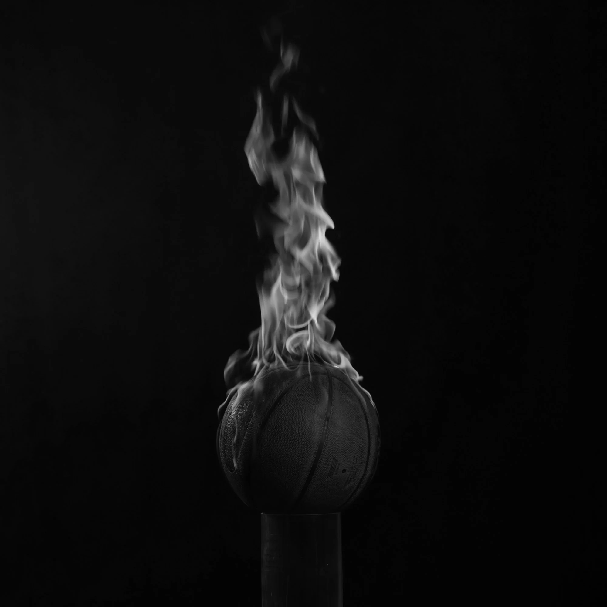 Photo 2 / Photograph of the basketball after we fist set it ablaze.