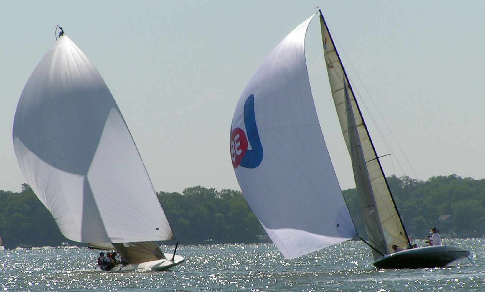 Victory and Innovation downwind, 1st race Clear Lake 2007.jpg