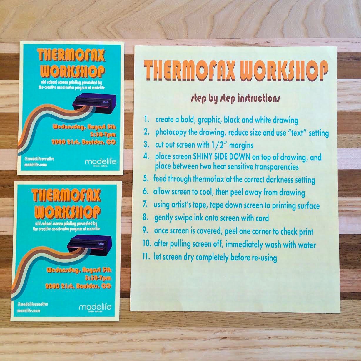 Thermofax Flyer and Instructions