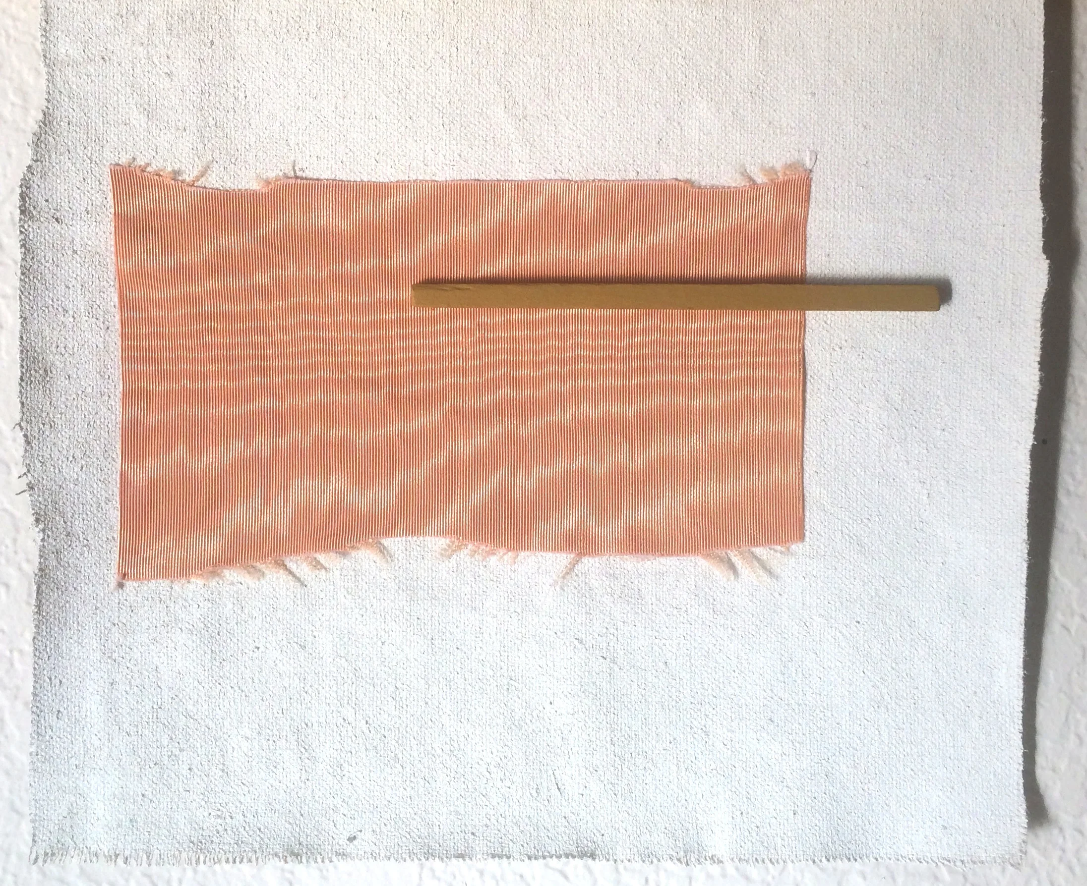 8” x 10” - latex, wood, canvas, silk