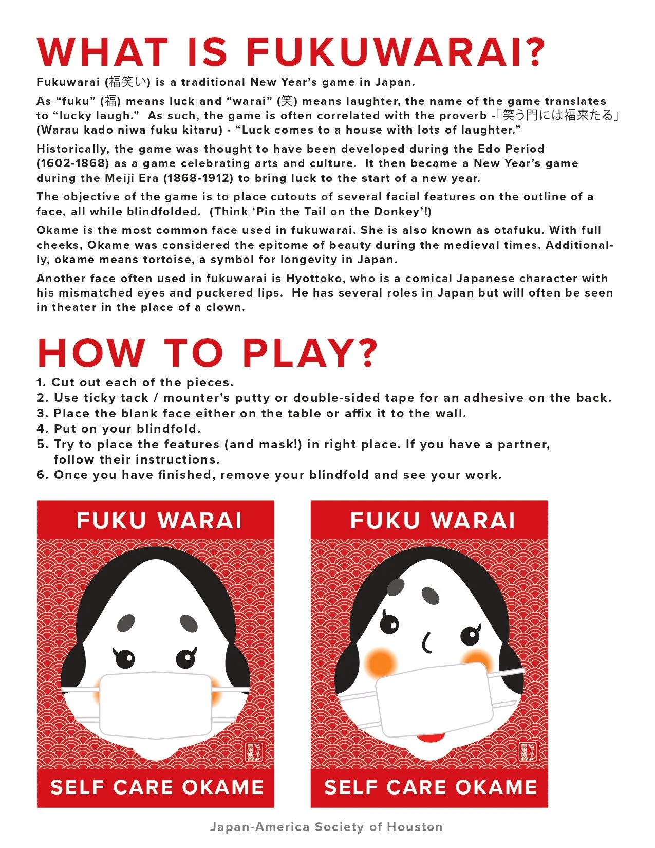 HOW TO PLAY? WHAT IS FUKUWARAI?