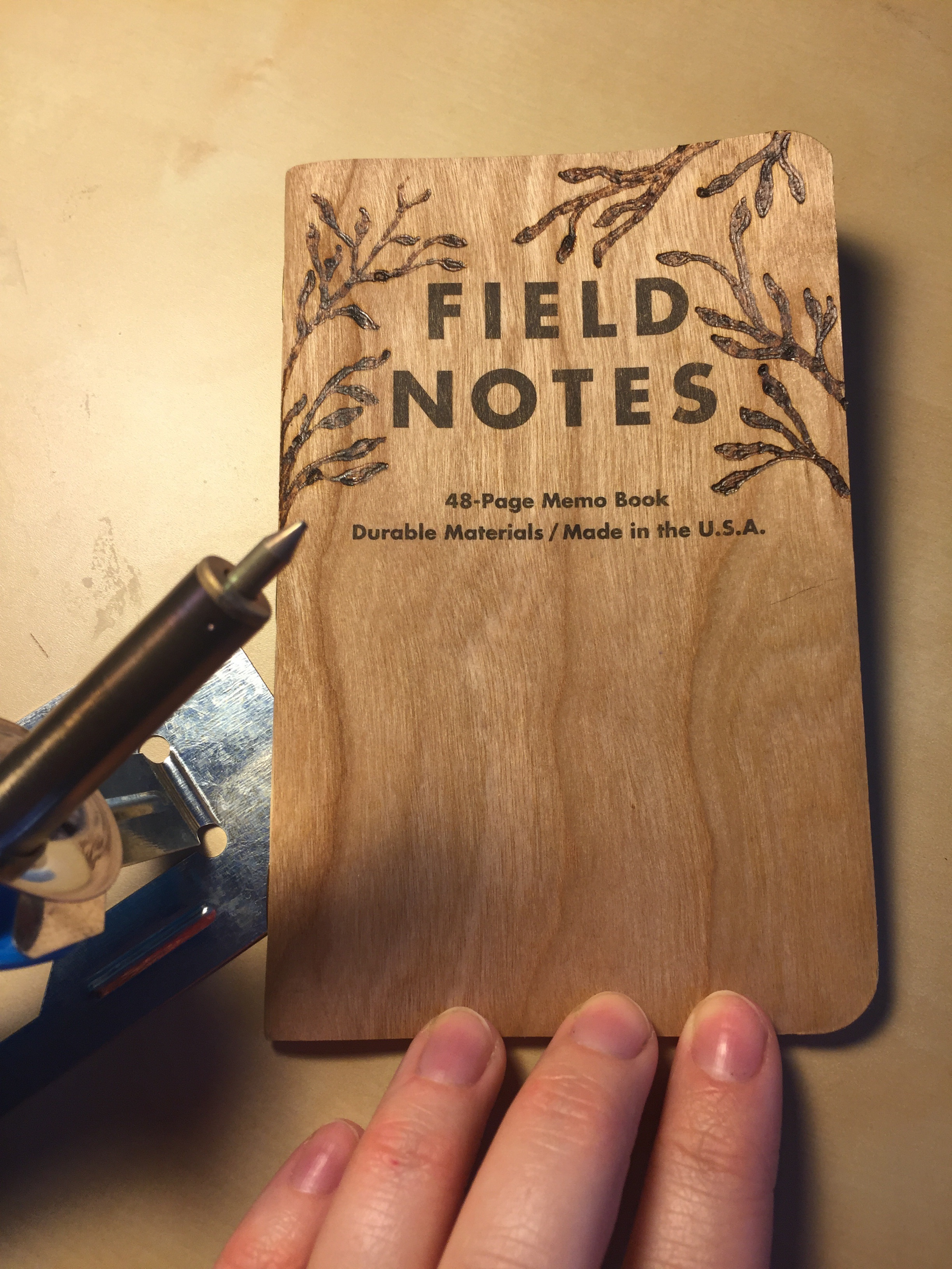 The finished (so far) result. Not entirely happy but it looks ok I guess... I might add more to it as I go! Maybe it could be an indicator of how full the notebook is...