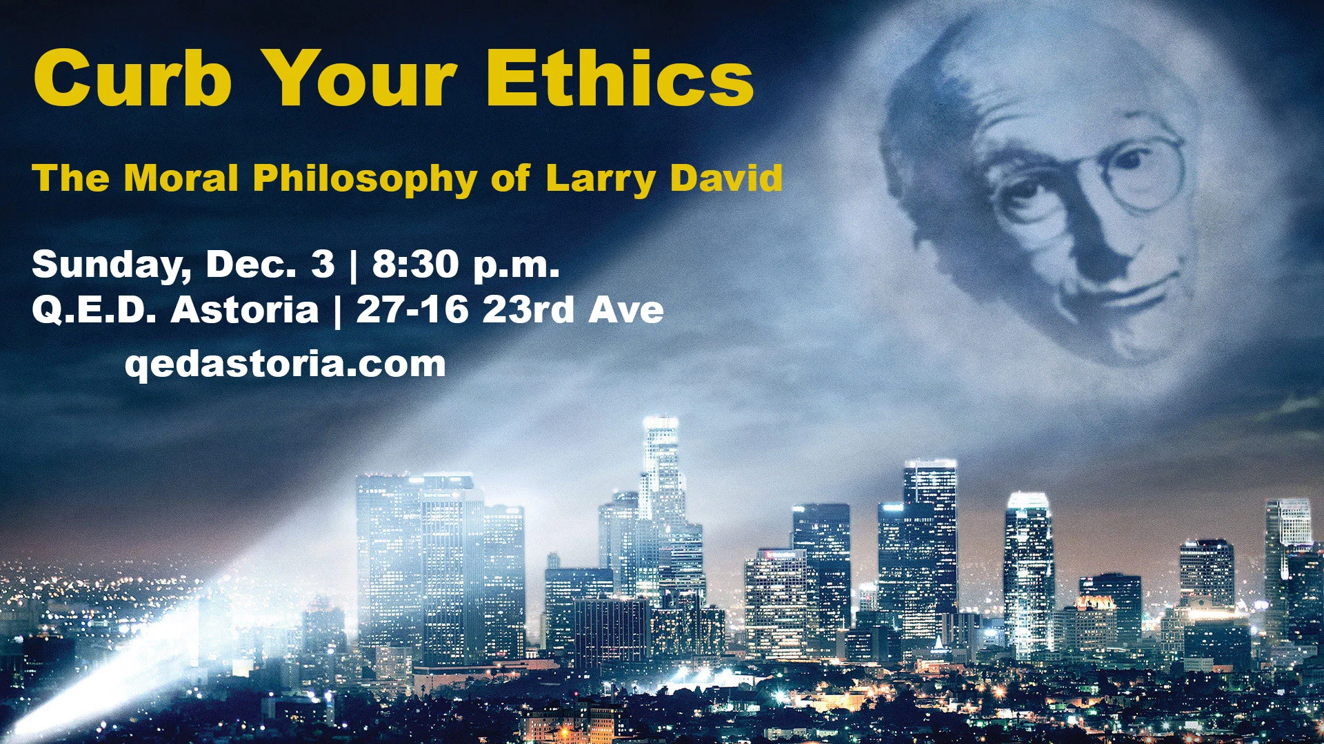 Join Elizabeth for an evening of examining the worldview and ethics of Larry David in Curb Your Enthusiasm. Following the show, we'll screen the Season 9 finale at 10 p.m. Download the electronic press kit for the show.